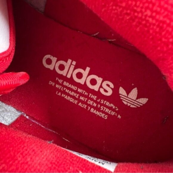 adidas Originals Rivalry Low Leather Sneaker Unisex Red White Size Youth 5.5 - Picture 10 of 12